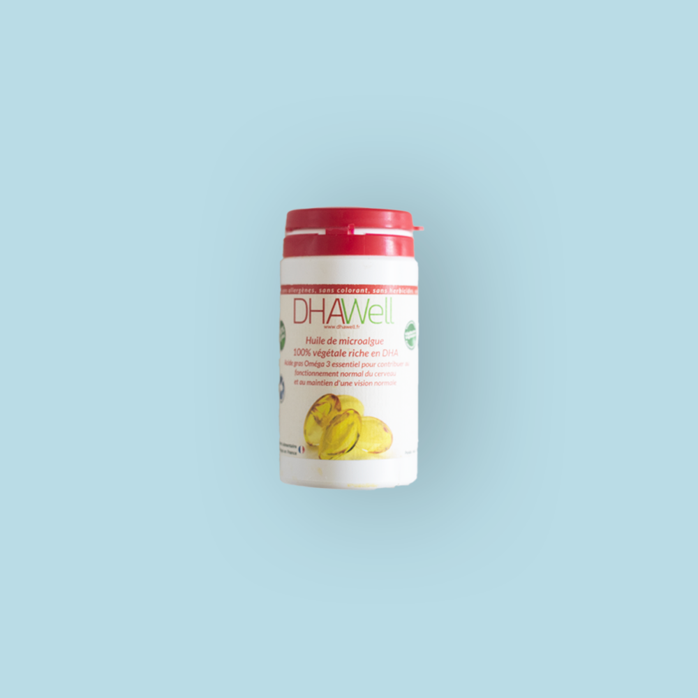 DHAWell complément alimentaire 100% végétal à base d’huile de micro-algue riche en DHA
